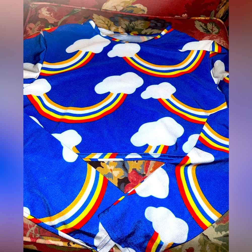 Gently Loved Rainbow Rave Top
